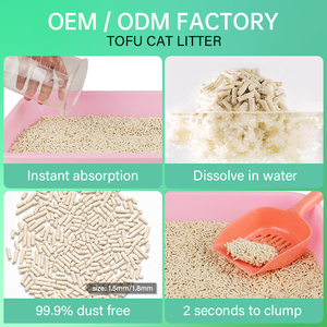 Litière pour chat tofu de qualité supérieure dérivée de plantes, non poussiéreuse et fortement agglomérante - Product Image 4