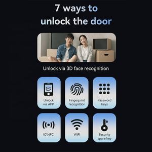 Dernière porte verticale en bois en métal côté droit ultra-mince ultra-étroit mince CNC RFID combinaison Cloud Data Storage Lock - Product Image 3
