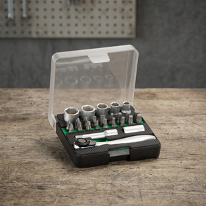 Kit combiné de tournevis hexagonal en acier S2 et embouts de serrage de écrous avec étui rigide, personnalisable OEM - Product Image 3