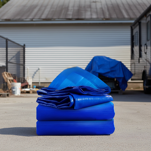 Bâche en toile tissée PE robuste et imperméable YRH Factory pour toit de camion, camping, résistante aux UV, en PVC industriel, en rouleau - Product Image 1