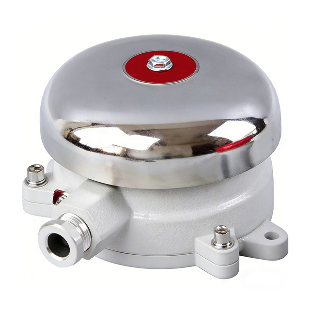 Explosion-Proof Electric Bell White IIC + Dust DC24V Zone 1/2 Alarm Bell
