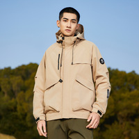 2025 hommes hiver imperméable multifonctionnel veste unique Rush vêtements à capuche couleur unie pour les amoureux nouveau costume d'alpinisme