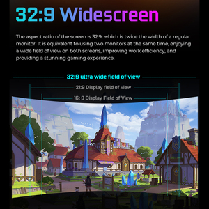 Tecmiyo 49 Zoll gebogener Gaming-Monitor 240Hz Ips 49 gebogener Gaming-Monitor 144Hz Ultrawide 3-teiliges Monitor-Gaming - Product Image 3