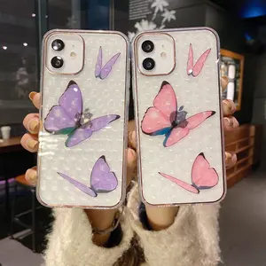 Für Iphone 13 Schöne Mädchen Handy hülle Schmetterling Handy hülle Für iPhone 11 12 Pro X XR XS Max 2021 Handy hülle