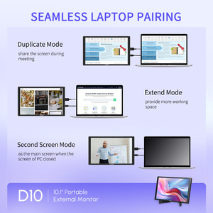 Moniteur tactile portable USB-C D10, personnalisation du logo, écran LED FHD 10,1 pouces, panneau IPS, série Gaming, directement de l'usine - Product Image 5