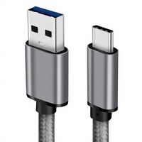 Kabel USB 3.0 Tipe-C 22AWG Pengisian Cepat Transfer Data 5Gbps Dilindungi Lapisan Nilon untuk Komputer, Ponsel, Tablet