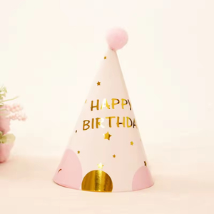 Birthday Cap Baby Kids Adult Birthday Party <b>Supplies</b> Party Hairball Birthday Paper Hat <b>Cake</b> Cap - Product Image 3
