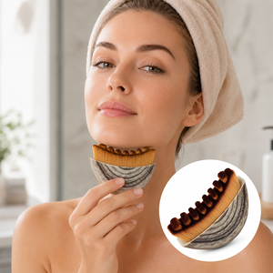 Nouvelle brosse en bois pour le visage, pour le drainage lymphatique et l'exfoliation, design tendance pour le <span class=keywords><strong>soin</strong></span> de la peau du visage et du corps - Product Image 2