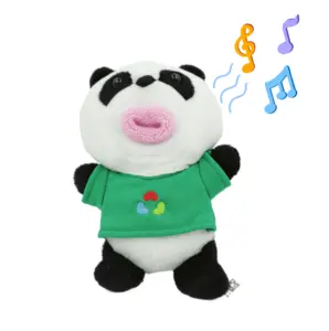 批发野生动物套装plushie制造商录音机熊猫说话玩具用品玩具电子毛绒玩具