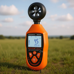 Anemómetro Digital Portátil Vevor EM2220A, Medidor de Velocidad del Viento con Pantalla de Temperatura para HVAC, Navegación, Drones y Aviación - Product Image 2