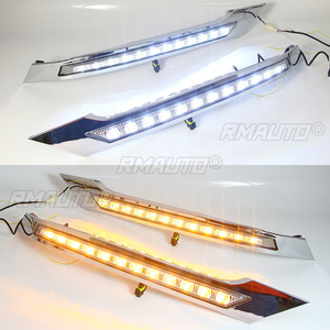 ไฟเดย์ไลท์ LED DRL แบบไดนามิก 2 ชิ้น พร้อมไฟเลี้ยวในตัว สำหรับ Toyota Vellfire ปี 2008-2015 อุปกรณ์ตกแต่งรถยนต์ - Product Image 5