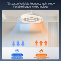 Ventilateur de plafond moderne minimaliste avec lumière, moteur DC à 4 pales, ventilateur de plafond ultra-fin invisible avec lumière et télécommande