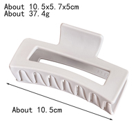 Pince à cheveux en silicone grande taille avec logo personnalisé, 10,5 cm, pince à cheveux carrée creuse, pince à cheveux requin, douce, anti-collision, résistante aux chutes, accessoires pour cheveux