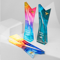 Trophée créatif en cristal écologique Design personnalisé gravé haut de gamme élégant anniversaire d'entreprise exceptionnel des employés