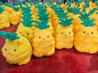 Grand Ours Ananas Mignon à Presser, Squishies Transfrontaliers, Jouets Anti-Stress en Forme de Fruit Musical et Simulé, Ours Mignon à Pincer