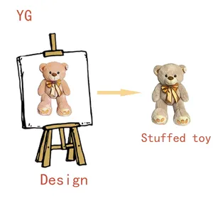 Bambole di peluche personalizzate all'ingrosso giocattoli di peluche per bambini regali aziendali animali unisex di cartoni animati da campionare personalizzati