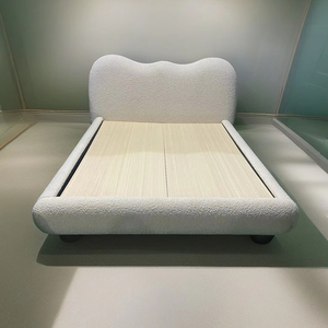 Muebles para Dormitorio de Hotel, Cama King Size Tapizada con Paneles de Tela y Plataforma - Product Image 6