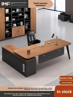 LBZ-132X Bureau de direction en L moderne et simple avec chaise et armoire latérale, auto-assemblage