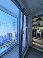 Fenêtre à battant triple vitrage insonorisée pour maison passive, à rupture de pont thermique, certifiée FSC CE