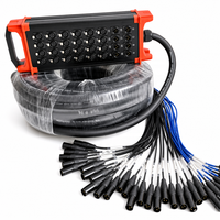 Boîtier de jonction mobile pour scène avec câble audio multicanal 32 voies en cuivre sans oxygène