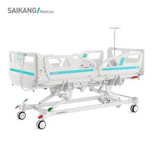 SAIKANG-cama de plástico ABS profesional, 5 funciones, ajustable, médica, eléctrica, Hospital, con poste de infusión, V8v5c