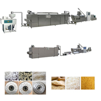 Machine d'extrudeuse enrichie de riz artificiel ligne de production de traitement fabricant de produits céréaliers instantanés nutritionnels en acier inoxydable