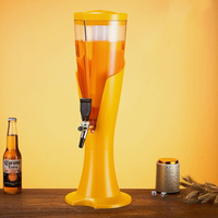 Tour à bière lumineuse LED 3L personnalisée, distributeur portable de bière pression avec robinet pour grandes soirées, mariages et équipement de bar
