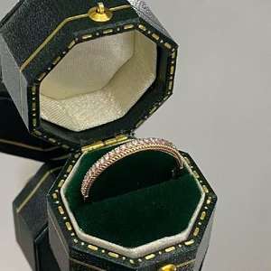 ランフィアジュエリーのエレガントなカスタムデザインエタニティダイヤモンドリング、高級レディースジュエリー、フルラボグロウンダイヤモンドリング、18Kソリッドゴールド - Product Image 3