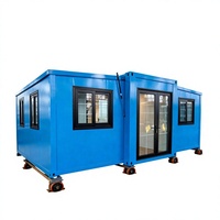 Maison conteneur pliable, maison préfabriquée modulaire, 2 à 3 chambres, maison miniature portable extensible pour habitation