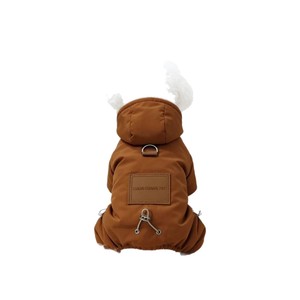 Manteau d'hiver pour chien, pour Schnauzer, Teddy, Bichon Frise, rembourré, à capuche, vêtement à quatre pattes, kaki, vert foncé, marron foncé, automne-hiver - Product Image 5