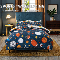 Ensemble de literie de luxe en microfibre pour chambre principale, 6 pièces, avec couette garnie