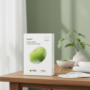 Beplain High Quality Mung Bean <b>Cooling</b> & Slim Face Mask Sheet 10ea Pack - Product Image 2