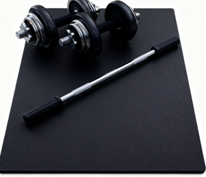 Hochwertiger 15mm Dicker Rutschfester Stoßdämpfender Schallisolierender 1m X 1m <span class=keywords><strong>Gummi</strong></span>-Fitnessboden (Rein Schwarz) mit Individuellen Designs - Product Image 2