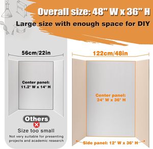 36 "x 48" Trắng Tri-fold sóng Bảng trình bày Áp phích Board Bảng hiển thị cho khoa học công bằng, trường học dự án - Product Image 4