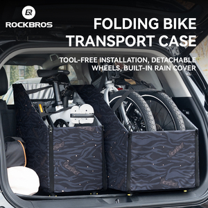 Étui de <span class=keywords><strong>transport</strong></span> pliable ROCKBROS pour vélo, sac de voyage portable pour vélo avec roues, protection 3 couches, <span class=keywords><strong>housse</strong></span> de pluie, convient aux vélos de 14 à 22 pouces - Product Image 1