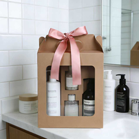 Nouvelle boîte d'emballage pour produits de soins personnels, boîte en papier personnalisée avec fenêtre en PET, boîtes cadeaux portables