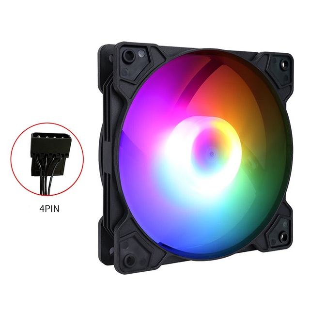Remote Control Adjustment Light Computer Rgb Fans Pc Case Cpu Cooler Colorful Rgb Rgb Cooling Fan