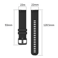 Bracelet en silicone universel intelligent en fibre de carbone couleur unique pour Garmin pour Samsung pour Sony Boneng Hua Mi Hua Wei montres intelligentes