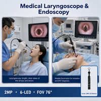 Module de caméra endoscopique miniature 7 x 35 mm, capteur CMOS 1920x1080 USB 2.0, qualité médicale, 6 LED pour laryngoscope, pharyngoscope, rhinoscopie