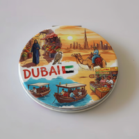 Großhandel Benutzerdefiniertes Logo-Design Bedruckter Dubai-Souvenir Kleiner Schminkspiegel