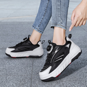 Roller Shoes Mesh Flashing Wheels Double Row Size 28-38 For Kids Students Sports - Product Image 3