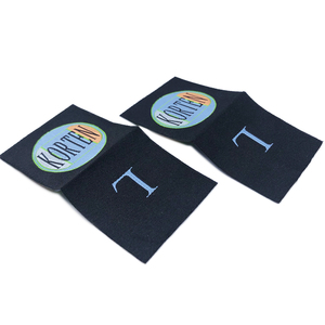 Custom Logo Neck Size Woven Labels Center Fold Woven Label Tag for Clothing - Product Image 4