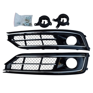 2015-2017 D4PA A8/A8L W12 Style Full Set | <strong>Grille</strong> Fog Light/Side <strong>Mirror</strong> Bezel Bumper Mesh <strong>Grille</strong> | Durable ABS Chrome | - Product Image 4