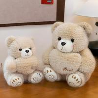 Ours en peluche en forme de cœur super doux Jouet en peluche à câliner Cadeau pour la Saint-Valentin
