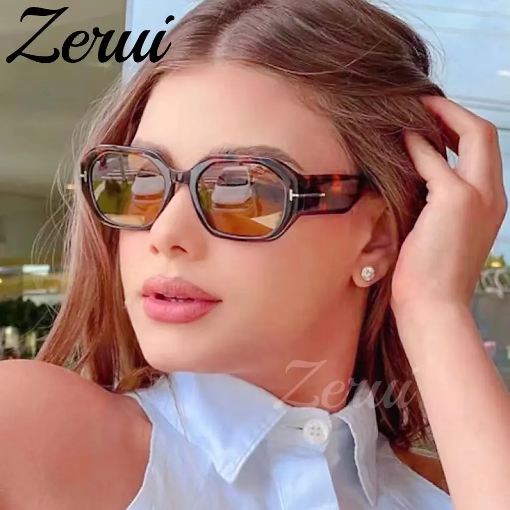 Ins Popular Fashion Polygon Square Women Luxury Sunglasses Vintage Brand Designer Jelly Grey Shades UV400 Men Sun Glasses