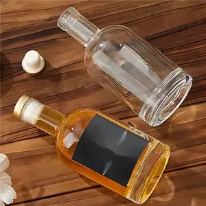 hot sale custom liquor bottle high quality fast delivery Whisky Vodka Brandy Rum Bottles Glass Alcohol Bottle made in China