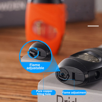 Nouveau modèle – Briquet à cigare métallique personnalisé à trois flammes, rechargeable, coupe-vent et durable, vente en gros directe usine, pour cigarettes