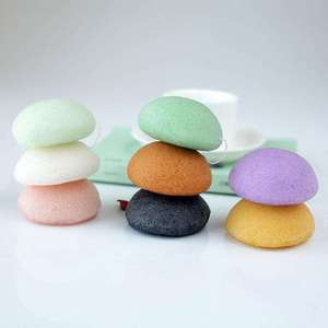 Bán Buôn Nửa Bóng Chăm Sóc Da Nhãn Hiệu Riêng 100% Hữu Cơ Tự Nhiên <span class=keywords><strong>Konjac</strong></span> Mặt Miếng Bọt Biển Than Tinh Khiết <span class=keywords><strong>Konjac</strong></span> Miếng Bọt Biển - Product Image 2