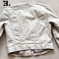 Veste Bomber LARSUR en toile de canard délavée sur mesure, style Napoléon, coupe slim, col montant, pour moto, type Hussar