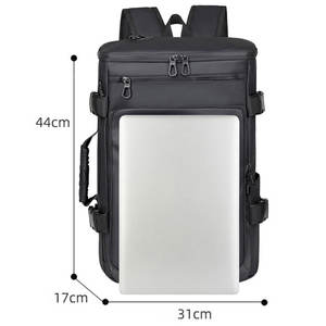 Gran Oferta personalizada, mochila impermeable de gran capacidad con tapa enrollable para ordenador portátil, mochila de cuero Pu esmerilado, USB antirrobo Fea - Product Image 2